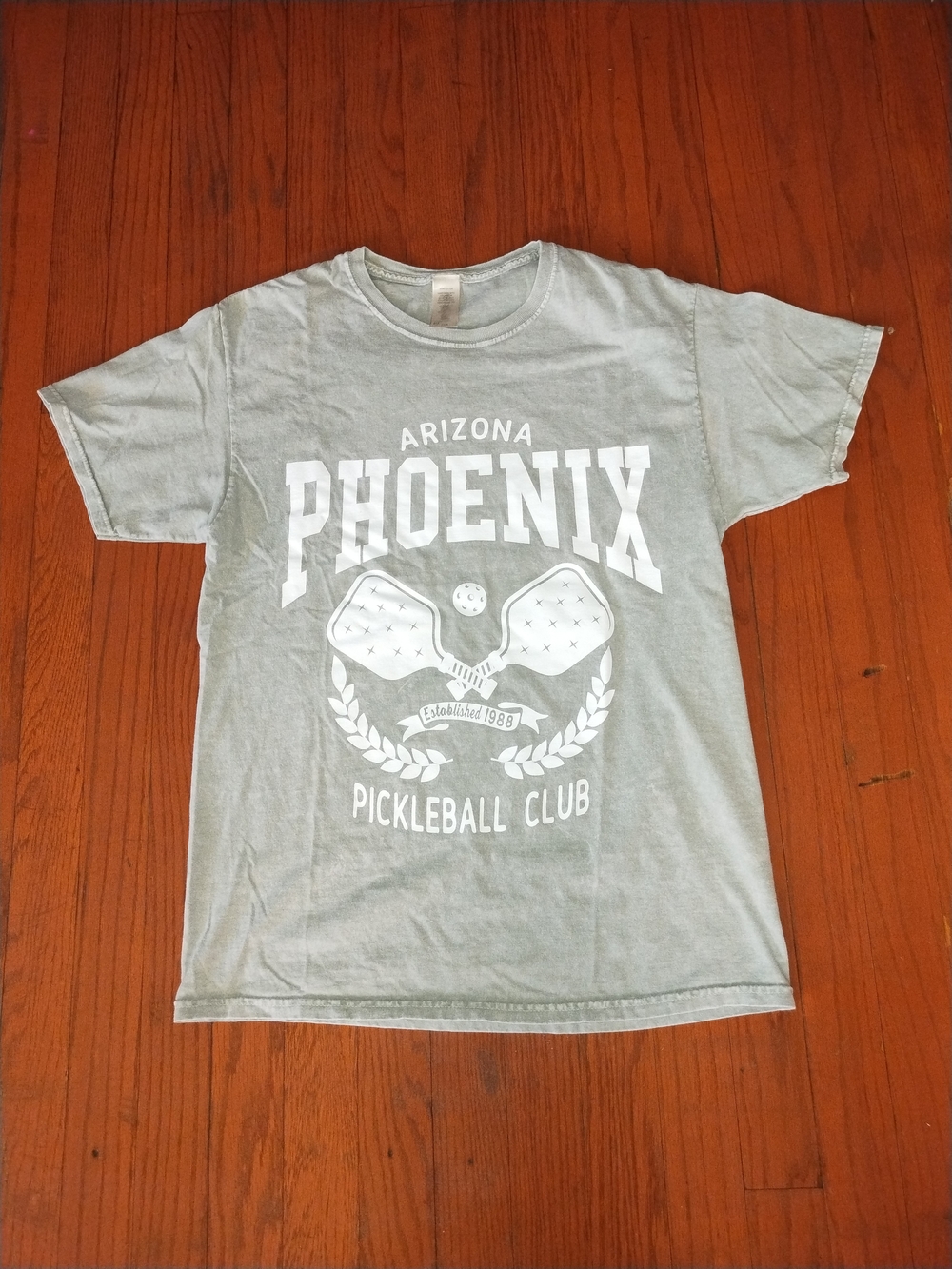 Arizona Phoenix Pickleball Club Short Sleeve Polo Tee - Light Gray